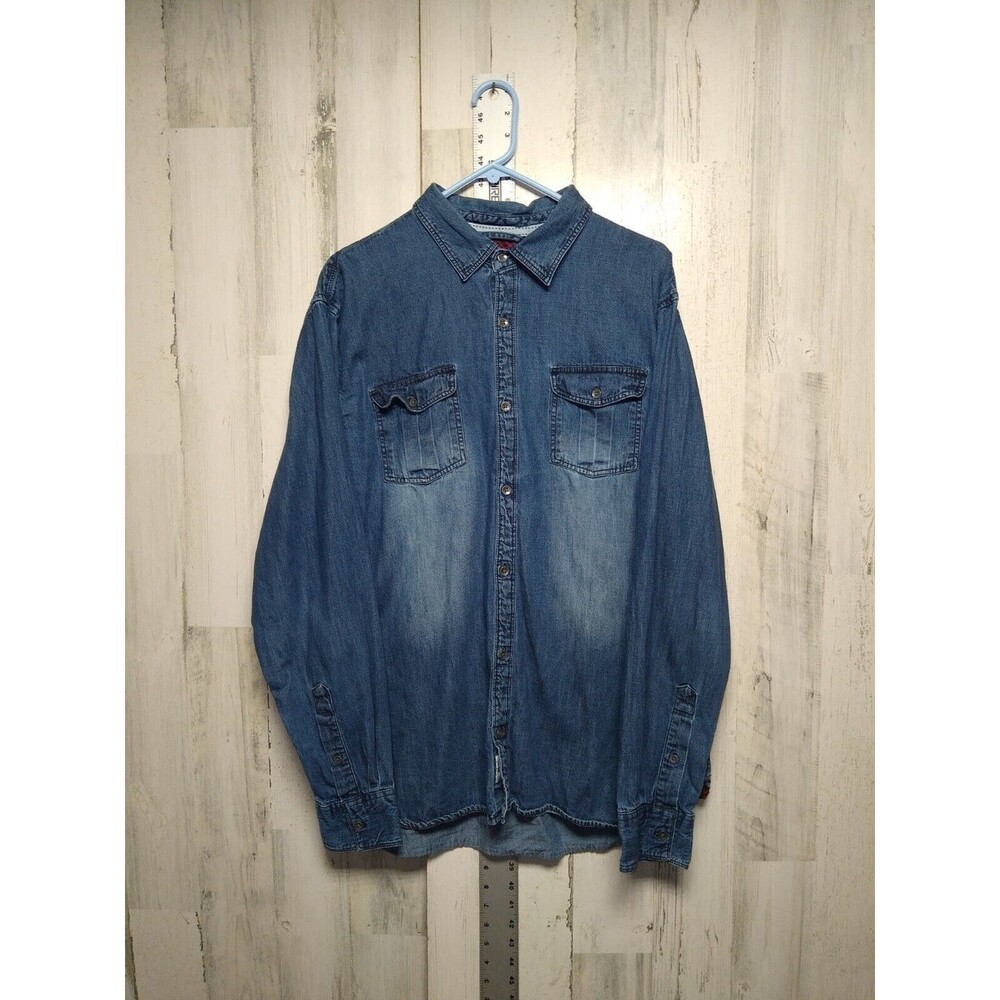 Paper Denim & Cloth Mens XL Shirt Chambray Casual Long Sleeve